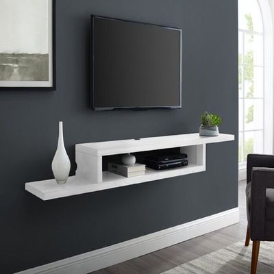 Modern TV and Coffee Table Living Room Home Furniture White 110 cm