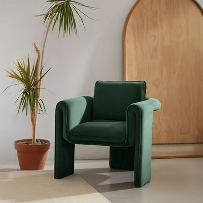 ROTAI Floria Lounge Chair with 2-Year Warranty | Soft Fabric Accent Armchair | D28 High-Density Foam | Spring Comfort | Metal & Plywood Frame | Modern Compact Chair for Living Room or Bedroom