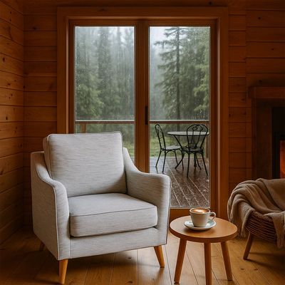 ROTAI Maddox Sofa 1-Seater with 2-Year Warranty | Soft Fabric Armchair | D28 High-Density Foam | Spring Seat Support | Pine Wood Frame | Modern Accent Chair for Living Room.