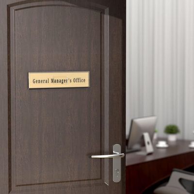 Acrylic 12 Pack Wall Name Plates Holder for Desks, 2x8 Clear Wall Mount Name Plate Display with 3M Tapes, Floating Door Name Plates Set for Office Home School Classroom Teacher