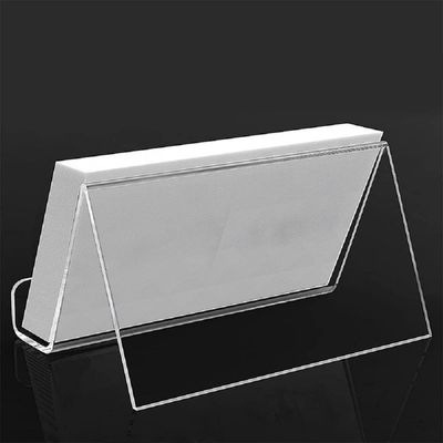 Pack of 2 Transparent Business Card Holder Acrylic Business Card Stand for Desk Office