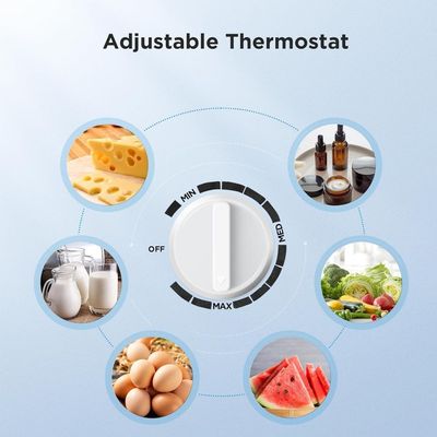 Midea 134L Gross & 87L Net Double Door Refrigerator | Separate Chiller Compartment | 2L Bottle Holder | Mini Fridge for Kitchen | Bedroom | Office & Bar | Inverter Quattro | White | MDRT134FGE01AE