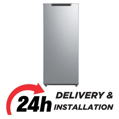 Midea 268L Gross & 190L Net Single Door Refrigerator | Semi Auto Defrosting | Tempered Glass | Full Insulation Body | Adjustable Door Tray | Best Compact Small Fridge | Silver | MDRD268FEE50AE