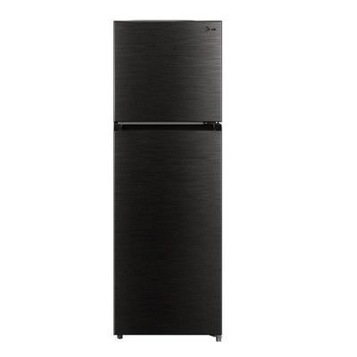 Midea 390L Gross Top Mount Double Door Refrigerator | MDRT390MTE28 | 2 Doors Frost Free Fridge Freezer with Smart Sensor & Humidity Control, Active-C Fresh, Multi-Air Flow, Electronic Control | Dark Silver