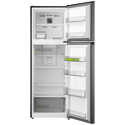 Midea 395L Gross & 262L Net Double Door Refrigerator | Multi-Air Flow Technology | Equipped with Smart Sensor | Inverter Quattro | Active-C Fresh Technology | Smart Cooling | Silver | MDRT395MTE46AE