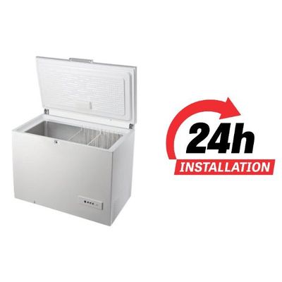 Ariston 311L Single Door Chest Freezer | Large Deep Freezer With Storage Basket | Adjustable Temperature | Interior Light | Child Lock | Super Freezing Function | Made In Italy | White | AR420T