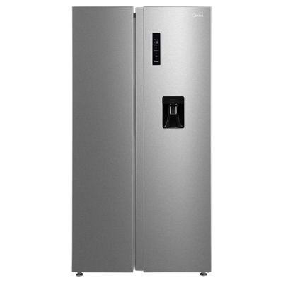 Midea 704L Gross & 513L Net Capacity Side by Side Refrigerator | With Water Dispenser | Frost Free With Humidity Control | Electronic Touch Screen | Inverter Quattro | Multi Air Flow | Silver | MDRS704FIE02AE