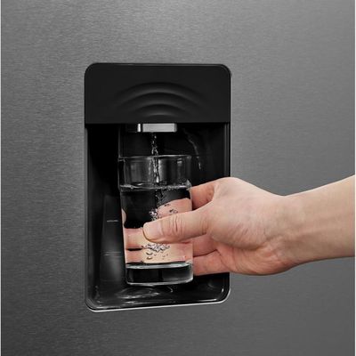 Midea 704L Gross & 513L Net Capacity Side by Side Refrigerator | With Water Dispenser | Frost Free With Humidity Control | Electronic Touch Screen | Inverter Quattro | Multi Air Flow | Silver | MDRS704FIE02AE