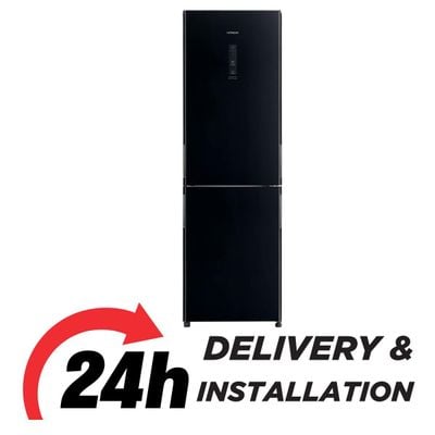 Hitachi Gross 410L Net 330L Refrigerator | Bottom Freezer | Dual Fan Cooling | Hybrid Freezing | Touch Screen Controller | RBG410PUK6X4GBK