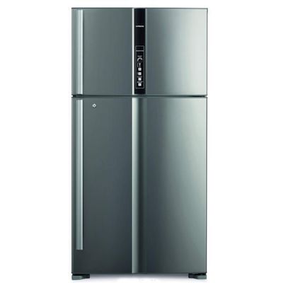 Hitachi 820L Gross Top Mount Double Door Premium Refrigerator| 10 Year Warranty on Inverter Compressor-2 Door Fridge| Dual Fan Cooling-LED Control Panel-Twist Ice Tray RV820PUK1K1BSL Brilliant Silver