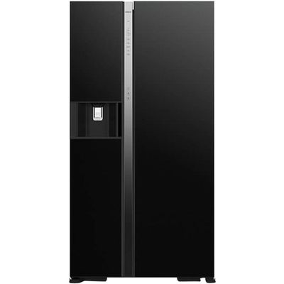 Hitachi 700L Gross 573L Net Side-by-Side Refrigerator | 2-Door | Quick Cooling | Triple Power Filter | Black | RSX700GPUK04GBK