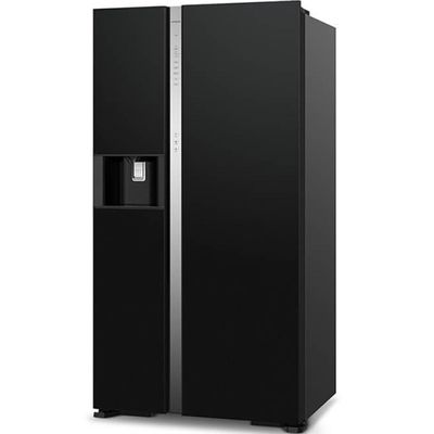 Hitachi 700L Gross 573L Net Side-by-Side Refrigerator | 2-Door | Quick Cooling | Triple Power Filter | Black | RSX700GPUK04GBK