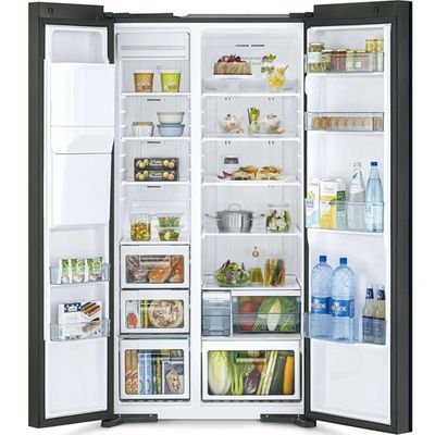 Hitachi 700L Gross 573L Net Side-by-Side Refrigerator | Quick Cooling & Freezing | Triple Power Filter | 2-Door Design | RSX700GPUK04GS