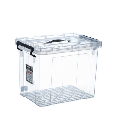 20L Clear Plastic Storage Box with Locking Lid – Compact Transparent Organizer for Home, Kitchen & Office