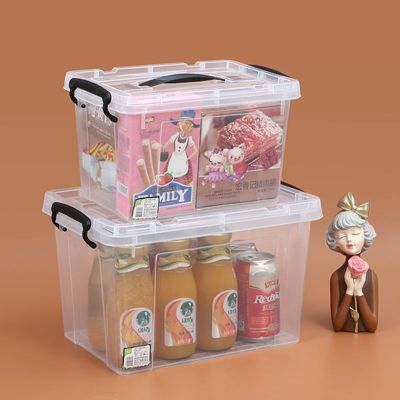 6L Clear Plastic Storage Box with Locking Lid – Compact Transparent Organizer for Essentials & Accessories