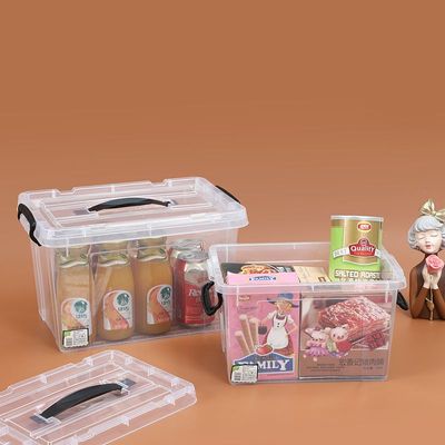 6L Clear Plastic Storage Box with Locking Lid – Compact Transparent Organizer for Essentials & Accessories