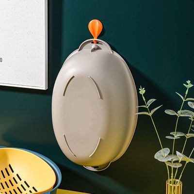 2-in-1 Colander with Bowl Set – Multi-Functional Kitchen Strainer for Washing, Draining & Serving (GREY/BEIGE)