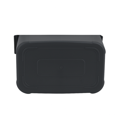 20L Push Lid Dustbin – Indoor Waste Bin with Swing Cover, Weather-Resistant Plastic (Black)