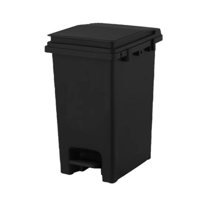 15L Pedal Dustbin – Compact & Durable Polypropylene Trash Bin with Foot Pedal and Secure Lid – Ideal for Home, Bathroom, or Office Use (Black)