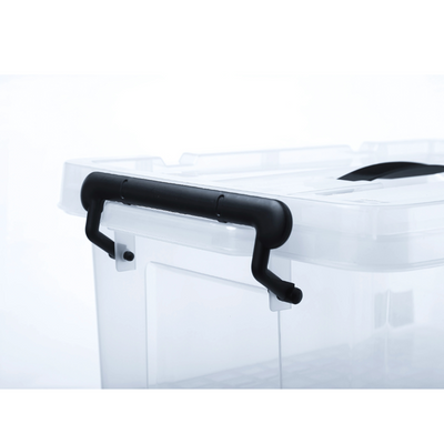 1.3L Clear Mini Storage Box with Locking Lid – Compact Transparent Organizer for Small Essentials