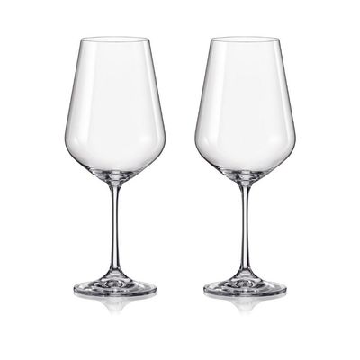 Crystalex Bordeaux Glass Siesta 500ml,Crystalline (Set of 2)