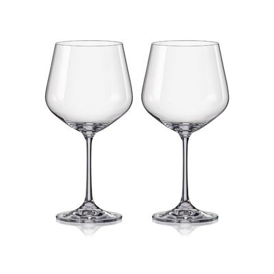  Crystalex Burgundy Glass Siesta 540ml, Crystalline (Set of 2)