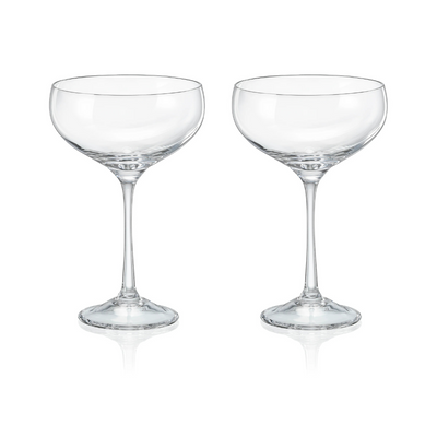 Crystalex Coupette Cocktail Glass Pralines 180ml, Crystalline (Set of 2)