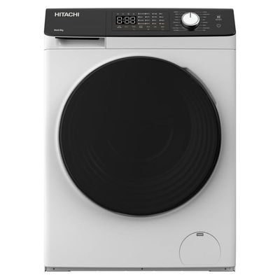 Hitachi 8KG Front Load Washing Machine | 1200 RPM | 16 Programs | Fully Automatic Washer | Intelligent Sensor System | LED Multifunctional Display | White | BD-802HVOW