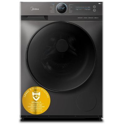 Midea 8/6 KG Smart Washer Dryer with BLDC Inverter Motor| 1400 RPM| Fully Automatic Front Load Washing & Drying Combo Wi-Fi Machine| 14 Programs-Extra Rinse/Quick 15/| Titanium| MF200D80WBT-GCC