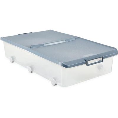 Tatay Underbed Storage Box, 63 Liter Capacity, Blue Mist