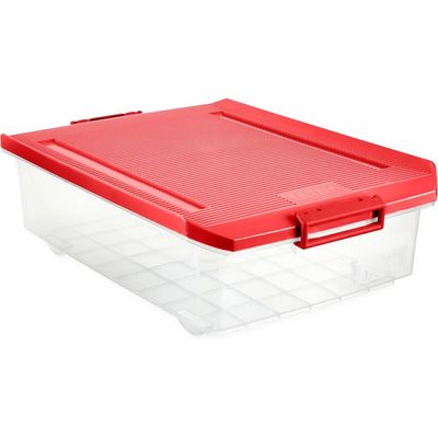 Tatay Underbed Organizing Tray, 32 Litre Capacity, New Red