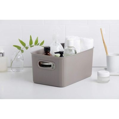 Tatay Storage Box Baobab, 5L Capacity, Polypropylene, Bpa Free, Taupe. Measures 18.1 X 27.2 X 13 Cm - 7010203