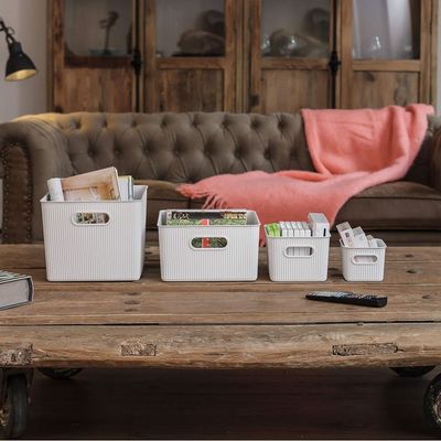 Tatay Baobab Large Multi-Purpose Storage Basket with Capacity for 15 Litres, White, 29.4 x 38.5 x 16 - 7010301