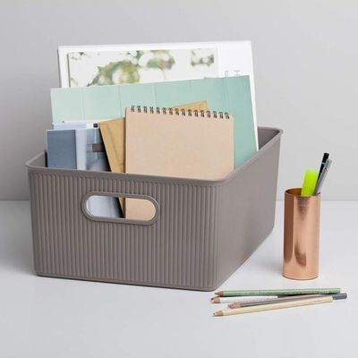 Tatay Baobab Large Multi-Purpose Storage Basket with Capacity for 15 Litres, Taupe, 29.4 x 38.5 x 16 - 7010303