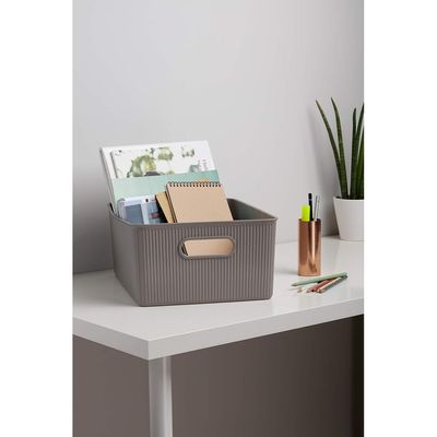 Tatay Baobab Large Multi-Purpose Storage Basket with Capacity for 15 Litres, Taupe, 29.4 x 38.5 x 16 - 7010303