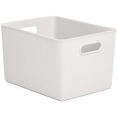 Tatay Storage Box Baobab, 22L Capacity, Polypropylene, BPA free, Pergamon White. Measures 29.4 x 38.5 x 23 cm