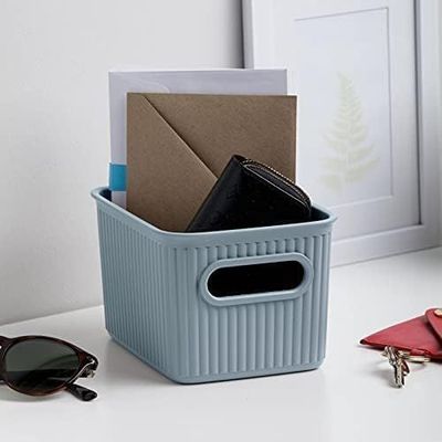 Tatay Storage Basket 3-Pieces Set, Baobab Blue Mist