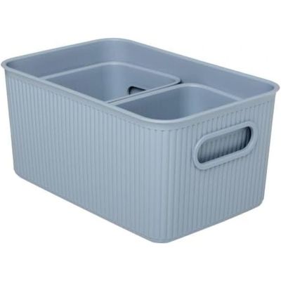 Tatay Storage Basket 3-Pieces Set, Baobab Blue Mist