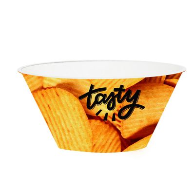 Herevin 750ml Yellow Chips Printed Snack Bowl – BPA-Free Polypropylene (PP) Lightweight Serving Bowl for Chips, Namkeen, Popcorn & Snacks