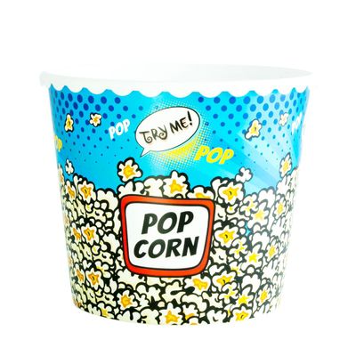Herevin 2.3 Litre Large Popcorn and Chips Snack Bowl - BPA-Free Polypropylene (PP) Popcorn-Themed Reusable Serving Bowl