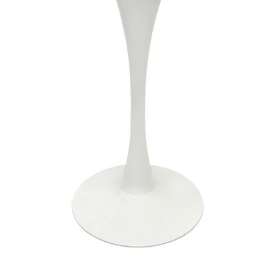 Maple Home Dining Table Modern Marble Patten Metal Base Kitchen Dining Restaurant Table  L80xW80xH76 - White