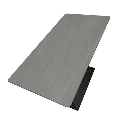 Maple Home Dining Table Modern Marble Patten Metal Base Kitchen Dining Restaurant Table  L120xW70xH75 - Grey