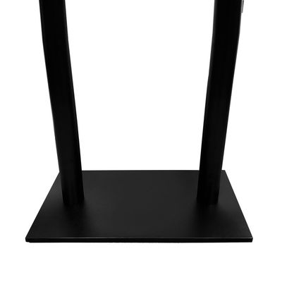 Maple Home Dining Table Granite Body Marble Patten Metal Base Kitchen Dining Restaurant Table  L120xW70xH75 - Black