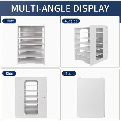 Letter Tray Paper Organizer, Desk Tidy Organizer File Document Holder A4 Paper Filing Trays for Home Office School (7 Tier)