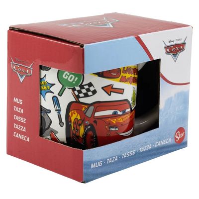 Pixar Car Stickers Ceramic Mug - 240 Ml
