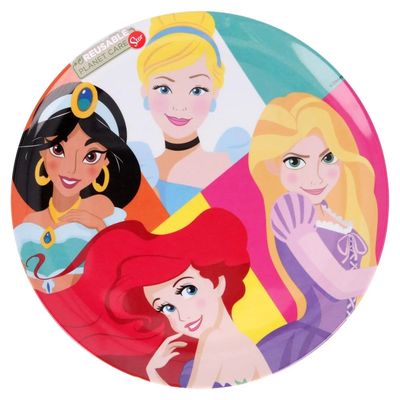 Disney Princess Bright & Bold Melamine Plate W/O Rim