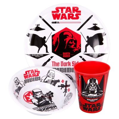 Marvel Star Wars Empire Icons Melamine Plate, Bowl & Tumbler Set