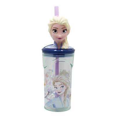 Disney Frozen Snowy Tale Plastic 3D Figurine Tumbler - 360 Ml