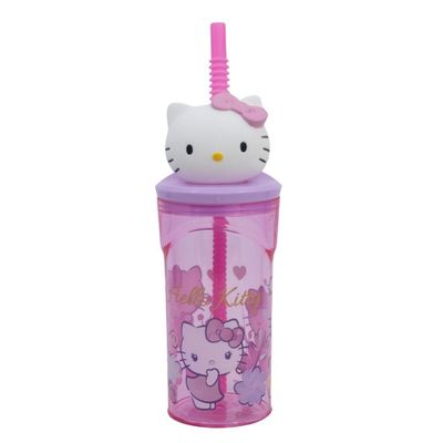Sanrio Hello Kitty Plastic 3D Figurine Tumbler - 360 Ml