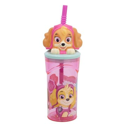 Nickelodeon Paw Patrol Girl Superpowers Plastic 3D Figurine Tumbler - 360 Ml